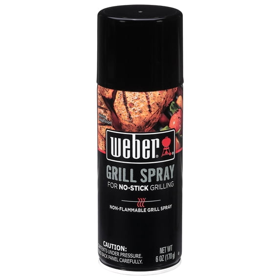 Weber Grill Non-Stick Cooking Spray, Non-Flammable, 6 oz Bottle