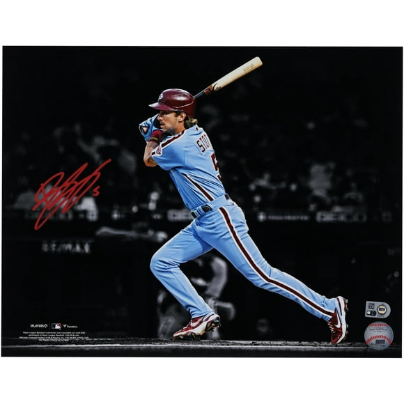 Bryson Stott Philadelphia Phillies Autographed 11" x 14" Hitting Spotlight Photograph - Fanatics Authentic Certified