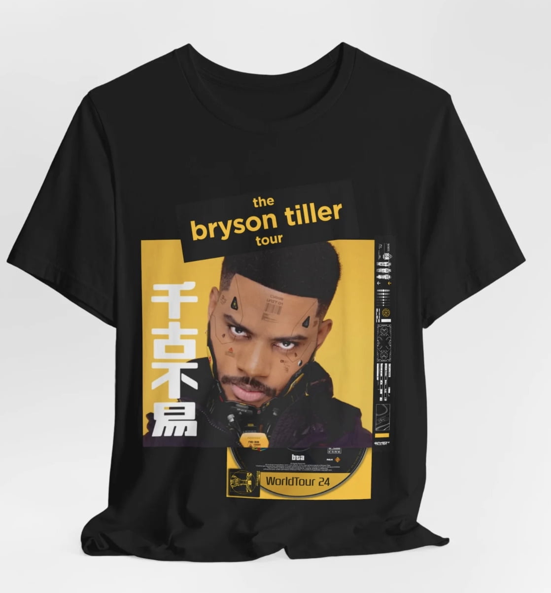 Bryson Tiller 2024 Tour (Double Sided With Dates) Unisex Shirt