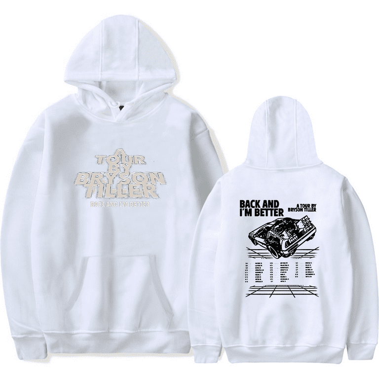 Bryson Tiller Hoodie Back And I M Better Merch Men Women Fashion Hooded Sweatshirt Unisex Trend Hip Hop Long Sleeve Pullovers