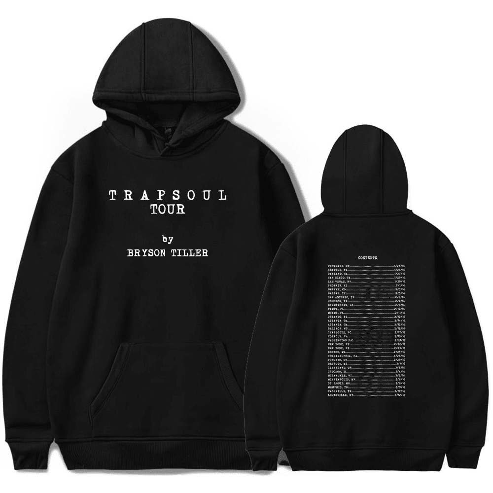 Bryson Tiller Hoodie Trapsoul Tour 2016 Merch Hoodies 90s Vintage For Fans Men Women Long Sleeve Streetwear Pullover