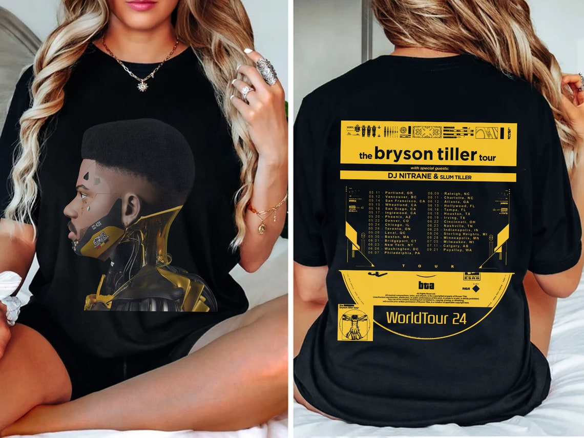 Bryson Tiller Shirt, Bryson Tiller 2024 Tour Shirt, The Bryson Tiller ...