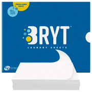 Bryt Laundry Detergent Sheets, Fresh Scent, Eco-Friendly No Mess 50 laundry sheets detergent