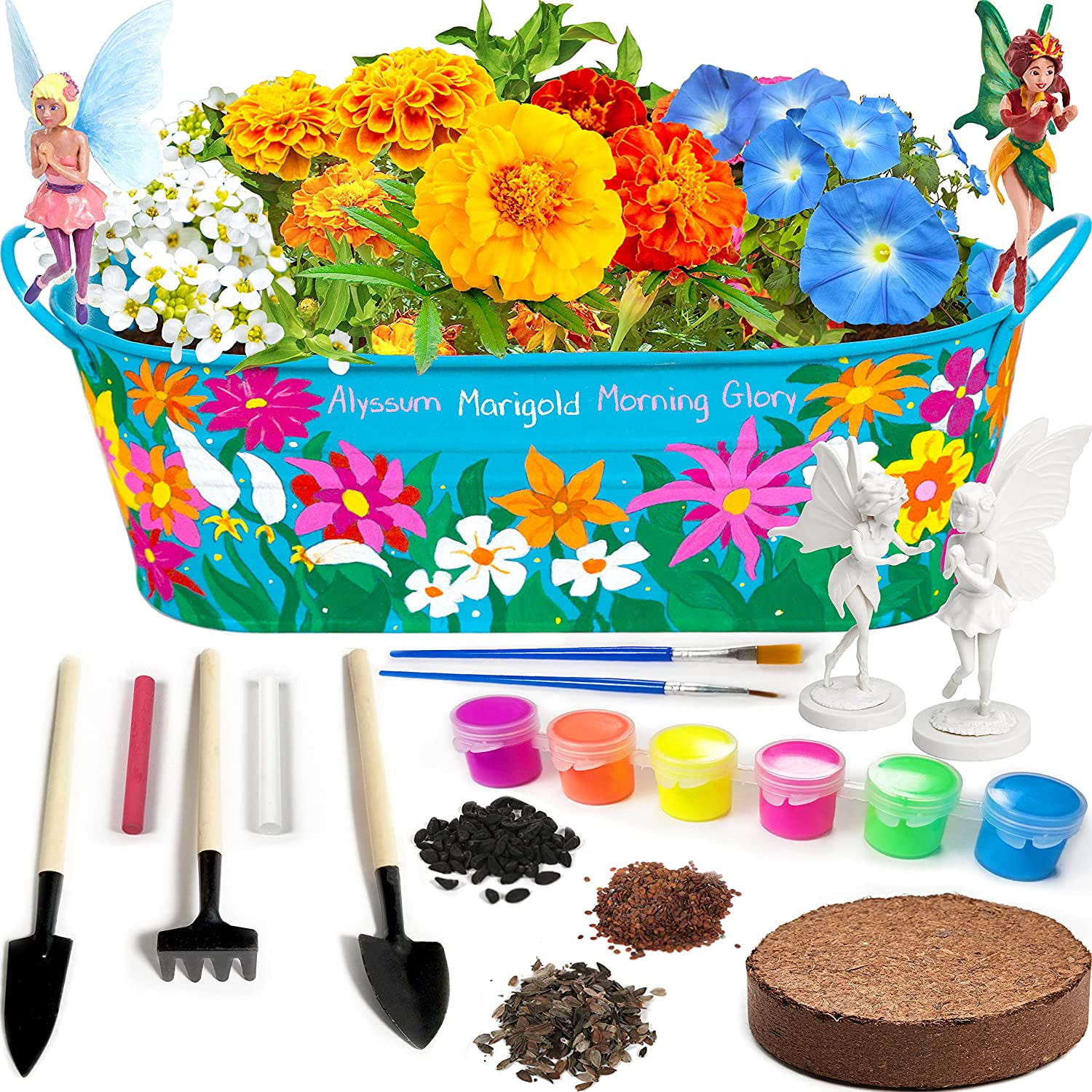Garden Pot Craft Kit, DIY Craft Kits For Kids, Mother's Day Gifts -12 Pieces