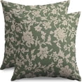 thumbnail image 1 of Brythos 2Pcs Throw Pillow Covers,Color Protection and Wrinkle Resistance Pillow Covers,Natural Cotton Linen Texture Couch Pillow Covers,Style3,18"X18", 1 of 6