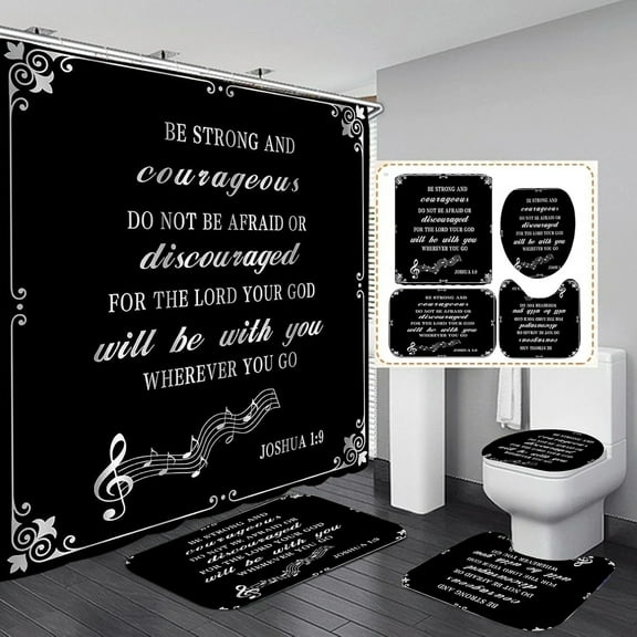 Brythos 4Pcs Shower Curtain Set,Perfect Gift Choice Bathroom Rug Set,High-Definition Printing Technology Bathroom Sets,Style1,72"X72"