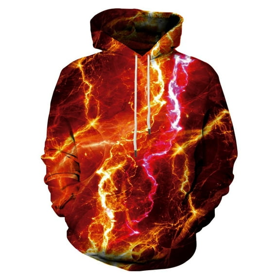 Brythos Hoodies for Men,Cool 3D Sublimation Design Mens Hoodie,Versatile Unisex Style Pullover Hoodies,Red,Xxl