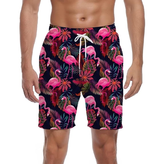 Brythos Men's Board Shorts,Quick-Drying Elastic Waist Beach Shorts,Drawstring Board Shorts Breathable Beachwear,Multicolor,S