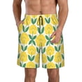 thumbnail image 1 of Brythos Men's Board Shorts,Quick-Drying Elastic Waist Beach Shorts,Drawstring Board Shorts Breathable Beachwear,Yellow,XL, 1 of 5