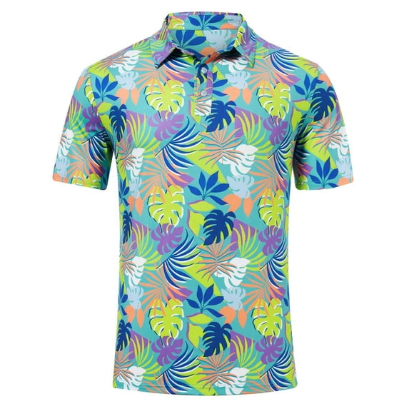 Brythos Men's Golf Shirts - High-Performance Moisture-Wicking Dry-Fit ShirtMulticolor1,XXL
