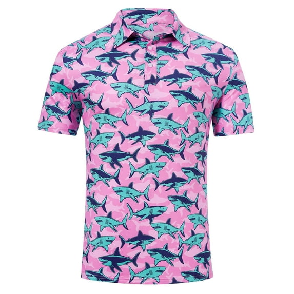 Brythos Men's Golf Shirts - High-Performance Moisture-Wicking Dry-Fit ShirtMulticolor3,XXXL