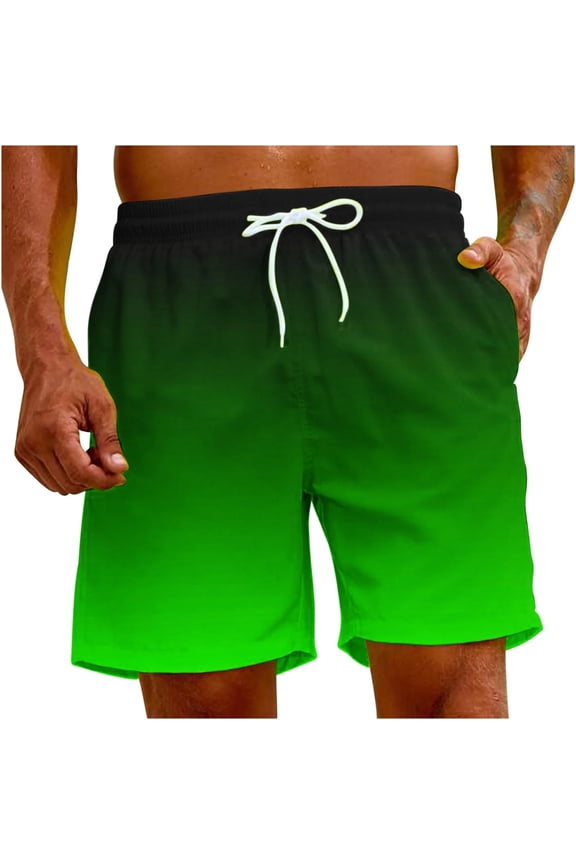Swim Trunks Men,Quick-Dry Breathable Fabric Swimming Trunks for Men,Freely Move During Activities Mens Bathing Suit,Green,Xxxl