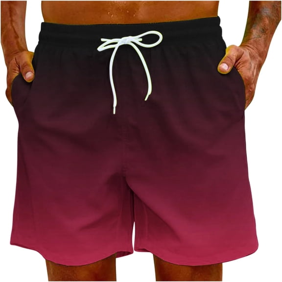 Brythos Swim Trunks Men,Suitable for Sports and Leisure Swimming Trunks for Men,Boxer-St Mens Bathing Suit,Red,L