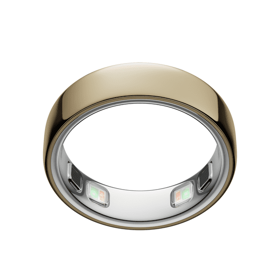 Oura Ring 5 - Gold - Size 10 - World’s Smallest Smart Ring - Sleep, Activity, Women’s Health, AI Advisor, 1 Week of Battery Life, Size Before You Buy, Android & iOS Compatible