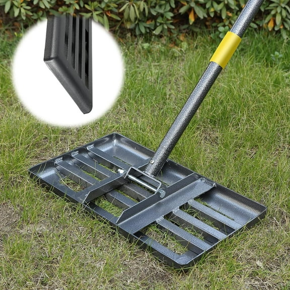BsBsBest 17 in Lawn Leveling Garden Rake with Adjustable Handle