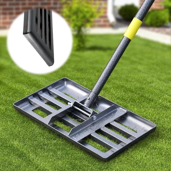 BsBsBest 17 in Lawn Leveling Garden Rake with Adjustable Handle