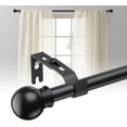 thumbnail image 1 of BsBsBest 5/8" Matte Black Ball Adjustable Sash curtain Rod, 28" -50", 1 of 7