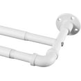 thumbnail image 1 of DEROFIT Double Curtain Rods for Windows 28 to 48 inches,1 inch Wrap Around Telescoping Curtain Rod for Patio, Indoor & Outdoor, Matte White, 1 of 7