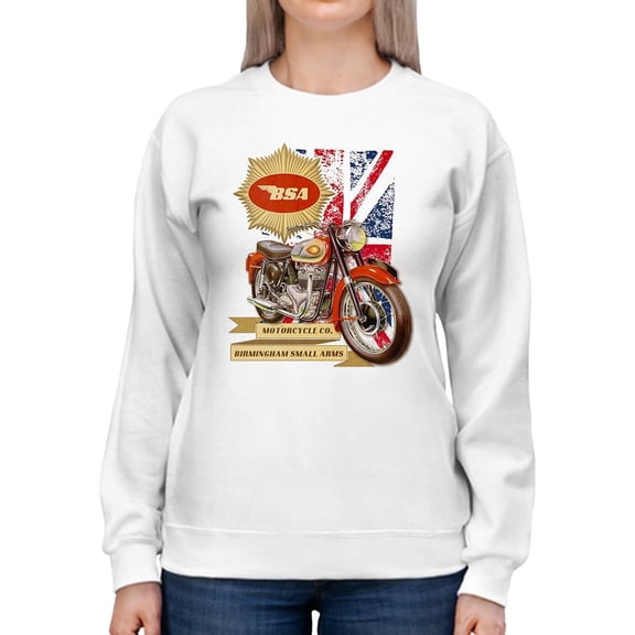 Bsa Motorcycle Co. Sweatshirt Women -BSA Designs, Female Medium