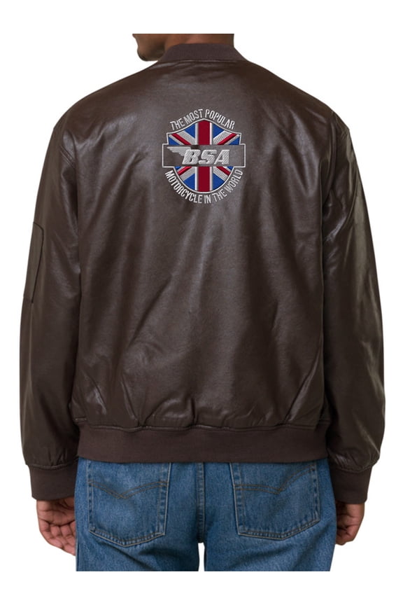 Bsa Popular Motorcycle Faux Leather Jacket Men's -BSA Designs