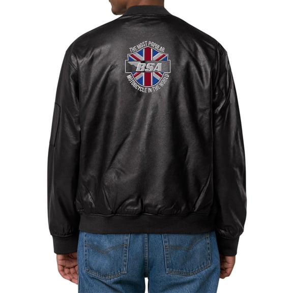 Bsa Popular Motorcycle Faux Leather Jacket Men's -BSA Designs