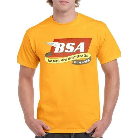 Bsa The Most Popular Motorcycle T-Shirt Men -BSA Designs, Male x-Large