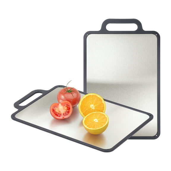 Bsadne Double Sided Chopping Board,Stainless Steel Cutting Boards for Kitchen,Cutting Board Double Sided 304 Stainless Steel Easy Cleaning for Cooking Kitchen