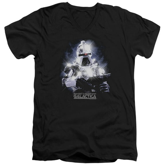 Bsg - 35Th Anniversary Cylon - Slim Fit V Neck Shirt - X-Large