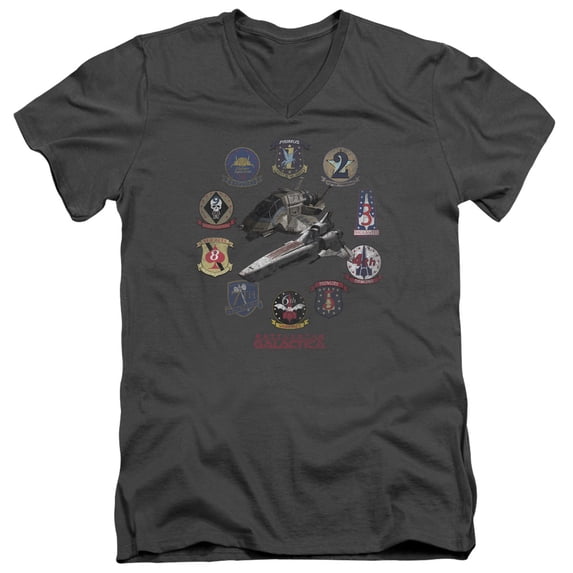 Bsg - Badges - Slim Fit V Neck Shirt - XX-Large