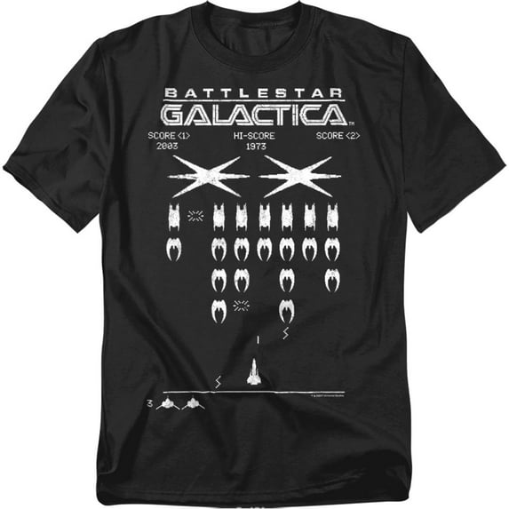 BSG T-Shirt Galactic Invaders Unisex Graphic Tee For Men & Women