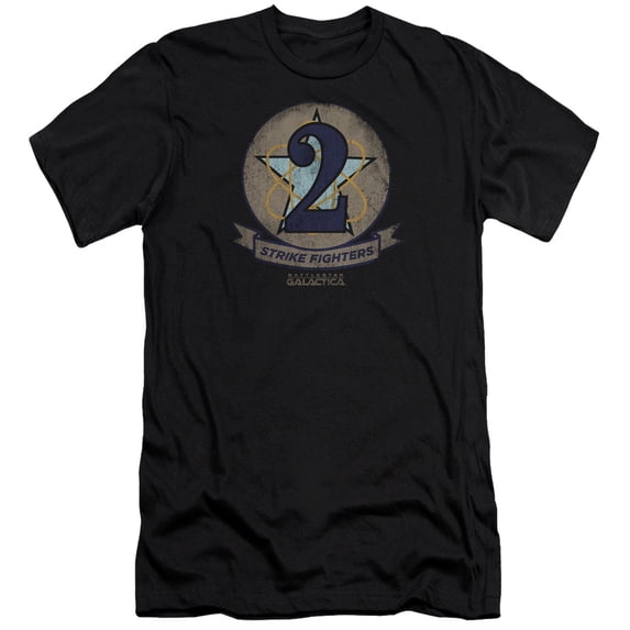Bsg - Strike Fighters Badge - Premium Slim Fit Short Sleeve Shirt - X-Large