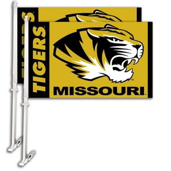 Bsi Products 97043 Car Flag W/Wall Brackett - Missouri Tigers