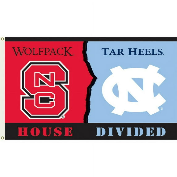 Bsi Products Inc N Carolina - Nc State Flag with Grommets - Rivalry House Divided Flag with Grommets