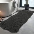 thumbnail image 1 of Bsicpro Bath Mat,Non Slip,Soft Absorbent,3D Textured Decorative Bathroom Floor Mat,Machine Washable,35"x24" Dark Gray, 1 of 6