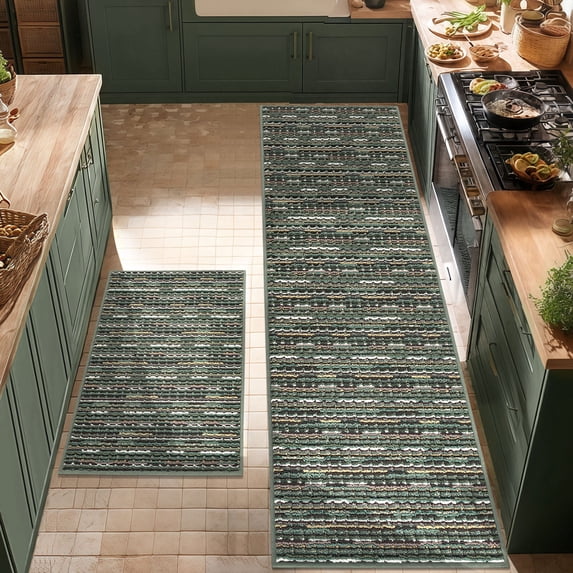 Bsicpro Kitchen Rugs and Mats 2 Pieces, Non Skid Anti Fatigue Absorbent ...