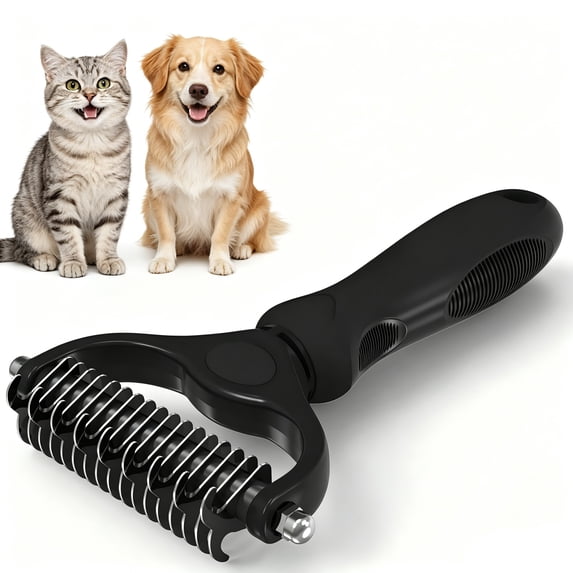 Bsirktail Pet Pro Grooming Tool Clearance, Pet Grooming Rake, Dog Brush for Shedding, Deshedding Brush for Cats, Undercoat Mat Dematting Tool for Long Haired Cats, Grooming Matting Hair