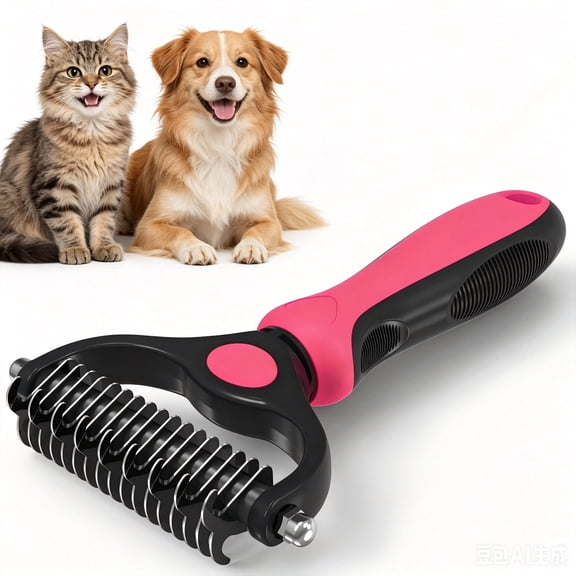 Bsirktail Pet Pro Grooming Tool Clearance, Pet Grooming Rake, Dog Brush for Shedding, Deshedding Brush for Cats, Undercoat Mat Dematting Tool for Long Haired Cats, Grooming Matting Hair