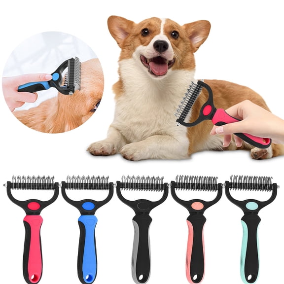 Bsirktail Pet Pro Grooming Tool Clearance, Pet Grooming Rake, Dog Brush for Shedding, Deshedding Brush for Cats, Undercoat Mat Dematting Tool for Long Haired Cats, Grooming Matting Hair