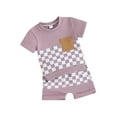 thumbnail image 1 of Bslissey 6M 12M 18M 24M 3T Toddler Baby Boys Shorts Sets Checkerboard Print Short Sleeve T-shirt Tops + Elastic Waist Shorts 2Pcs Outfits Infant Summer Casual Clothes, 1 of 8