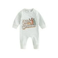 thumbnail image 1 of Bslissey Baby Boys Girls Christmas Footless Jumpsuit 3M 6M 12M 18M Infant Long Sleeve Letter Print Rompers Newborn Casual Playsuit Cute Clothes, 1 of 9