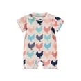 thumbnail image 1 of Bslissey Baby Boys Girls Short Jumpsuit Infant Chicken Print Short Sleeve Crew Neck One Piece Rompers Newborn Summer Casual Daily Playsuit 3M 6M 9M 12M, 1 of 9