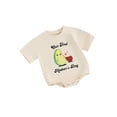 thumbnail image 1 of Bslissey Baby Boys Girls Short Sleeve Romper 3M 6M 12M 18M Letter Print Crew Neck Jumpsuit Newborn Infant Summer T-shirt Bodysuit for Casual Daily, 1 of 9