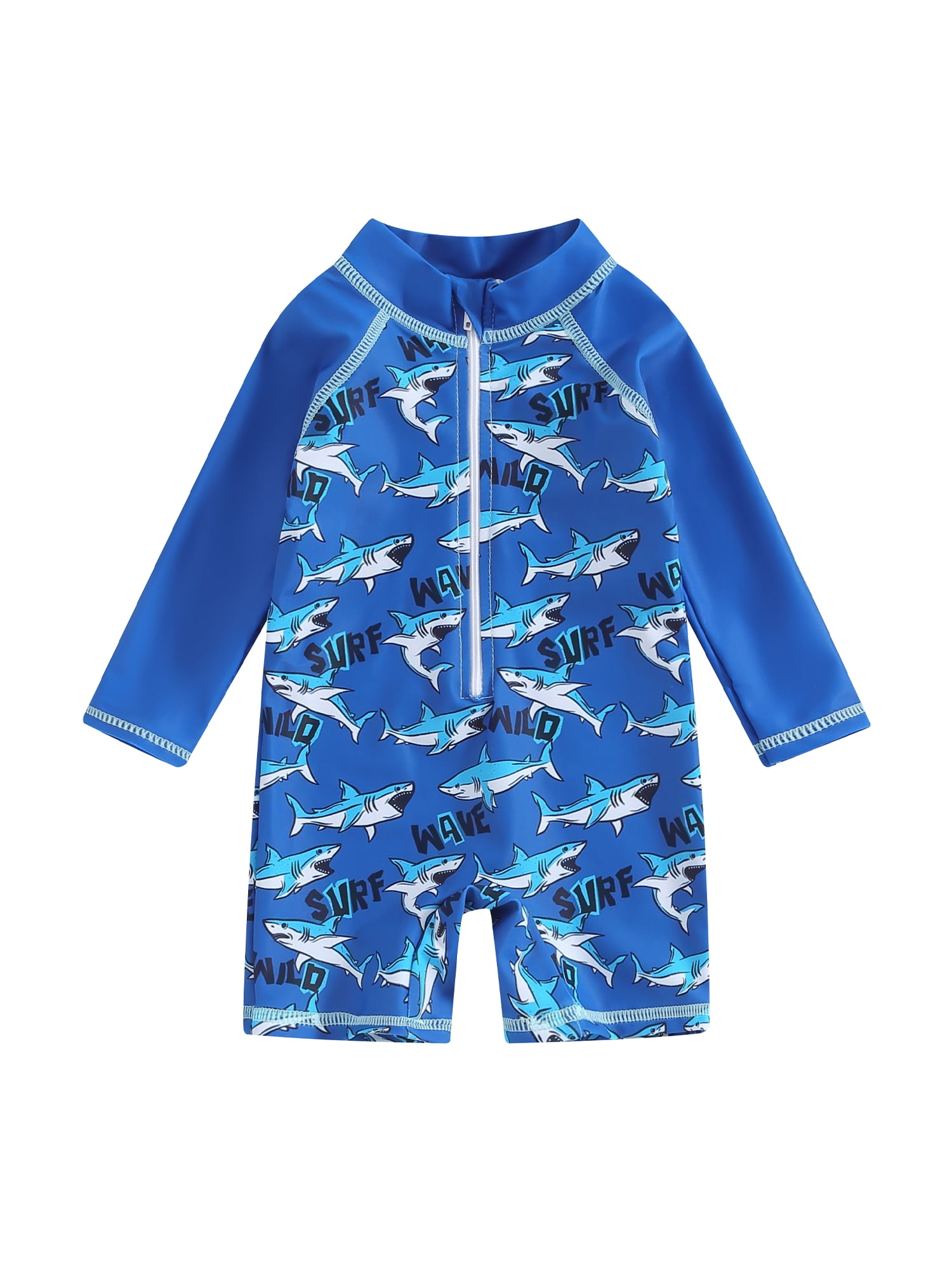 Bslissey Baby Boys One Piece Rash Guard Swimsuit Print Long Sleeve