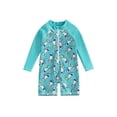 thumbnail image 1 of Bslissey Baby Boys Swimsuit Jumpsuit Animals Print Long Sleeve Zipper One Piece Swimwear Infant Toddler Casual Rash Guard Sunsuit Summer Beach Wear 3M 6M 9M 12M 18M 24M, 1 of 8
