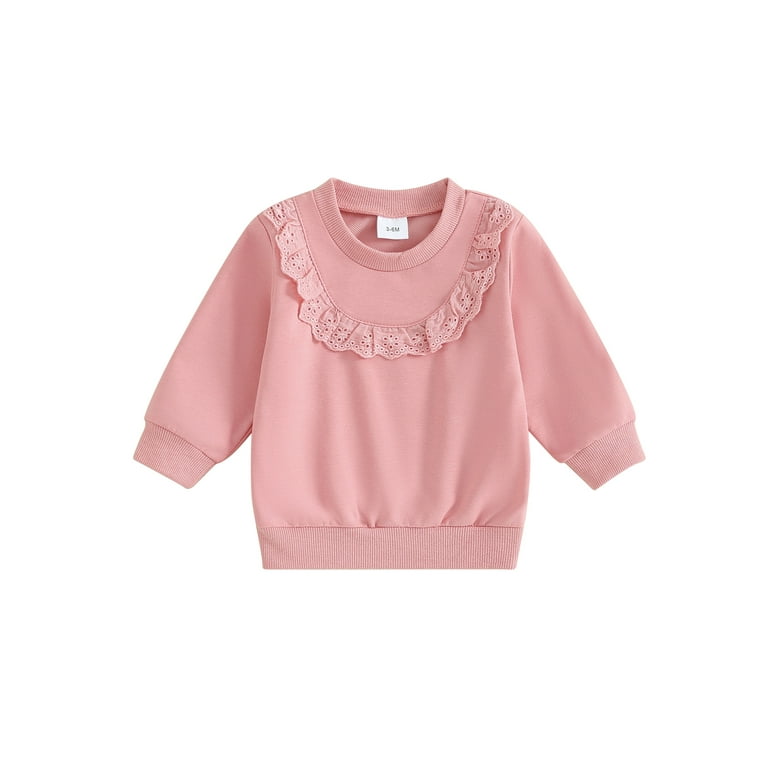 Lace Patchwork Long Sleeve Round Neck Sweatshirt Lace Patchwork Long Sleeve Round Neck Sweatshirt