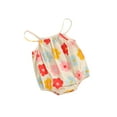 thumbnail image 1 of Bslissey Baby Girls Sleeveless Romper Cute Floral Print Bandage Jumpsuit Newborn Infant Casual Suspender Bodysuit Summer Daily Clothes 3M 6M 9M 12M 18M, 1 of 8
