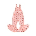 thumbnail image 1 of Bslissey Kids Baby Girls Valentines Day Overalls 6M-4T Sleeveless Heart Print Suspender Romper Flared Pants Toddler Casual Strap Jumpsuits Daily Clothes, 1 of 9