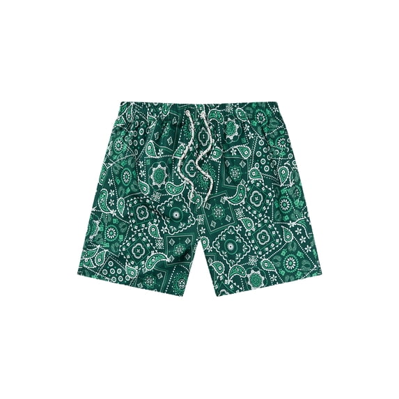 Bslissey Men's Swim Trunks Fashion Print Elastic Waist Board Short Pants Male Casual Drawstring Beach Shorts for Daily Vacation S M L XL XXL