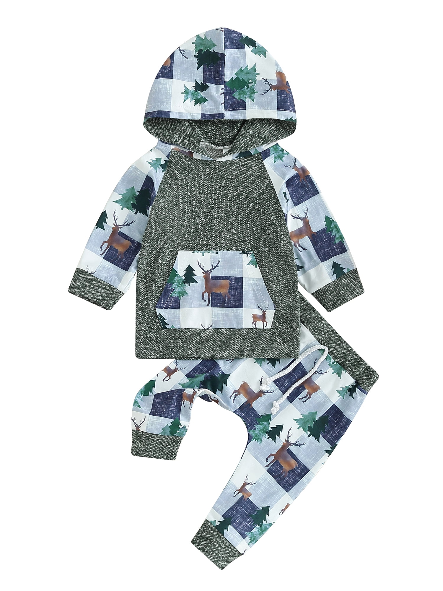 Toddler Boy Christmas Hoodie and Pants Set