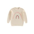 thumbnail image 1 of Bslissey Toddler Baby Boys Girls Knit Sweater Long Sleeve Rainbow/Letter Embroidery Pullovers Infant Crew Neck Knitwear Jumper Casual Daily Tops 6M 9M 12M 18M 24M 3T, 1 of 8
